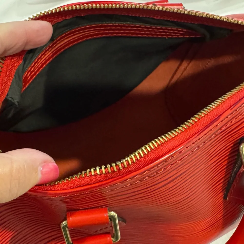 Vintage Louis Vuitton Red Epi Leather Speedy Boston bag - 90s - Picture 8 of 12
